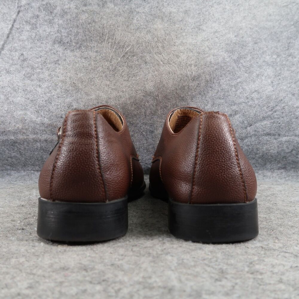 Madden Shoe Men 8.5 Oxford Double Monk Strap Buckle Cap Toe Classic Formal Brown - Picture 4 of 16